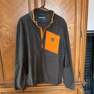 Wolverine Charcoal and Orange Quarter-Zip Pullover size L